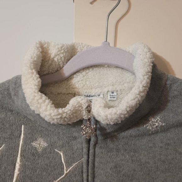 VGUC ~ Winter Croft & Barrow Long Sleeve Fleece Cardigan Sweater (Size: Medium) - Picture 2 of 3